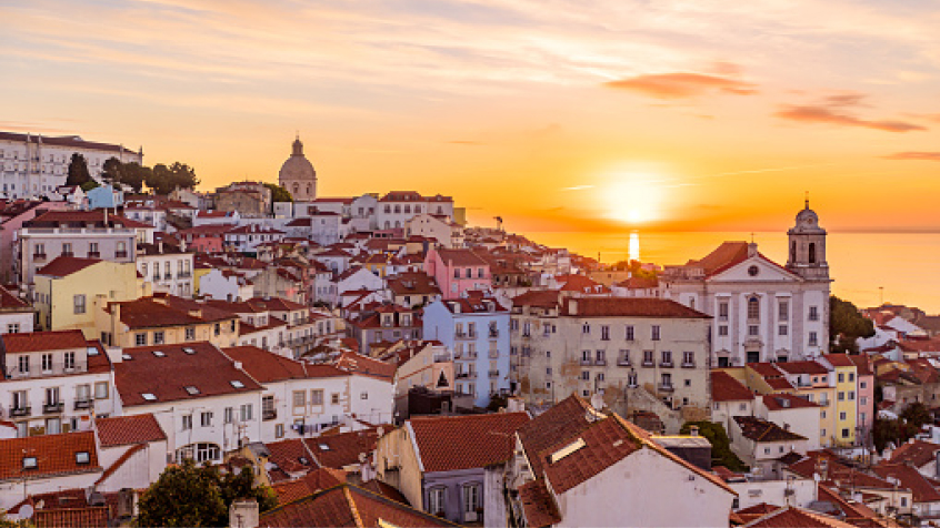 Sunset over Lisbon, Portugal